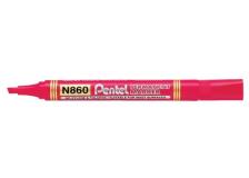 Marcatore permanente N860 Pentel linea Amiko - scalpello - 1,2-4,5 mm - rosso - N860-BE (conf.12)