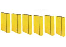 Cartella 3 lembi New Color Brefiocart - dorso 3 cm - 25x35 cm - giallo - 0221303.GI (conf.6)