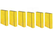 Cartella 3 lembi New Color Brefiocart - dorso 3 cm - 25x35 cm - giallo - 0221303.GI (conf.6)