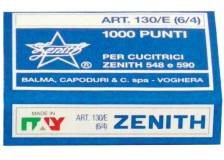 Punti metallici Zenith - 130/E (6/4) - 130/E (conf.10x1000)