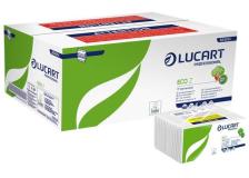 Asciugamani intercalati Lucart - Z - 2 veli - carta ecologica - 23x23,5 cm - 864014 (conf.18)