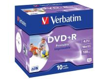 DVD Verbatim Verbatim - DVD+R - 4,7 Gb - 16x - Stampabile - Jewel case - 43508 (conf.10)