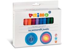 Pennarelli jumbo Primo - 38x28,5x12,5 cm - scatola cartone - assortiti - 604JUMBO24 (conf.24)