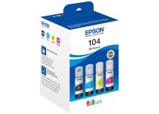 Flacone Epson 104 (C13T00P640) nero-ciano-magenta-giallo - B02104