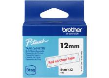 Nastro Brother Btag 132 (BTAG132) rosso-trasparente - B03370