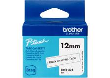 Nastro Brother Btag 231 (BTAG231) nero-bianco - B03382