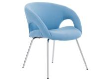 Pensacola Sedia attesa imbottita con braccioli azzurra - W980B - D01502