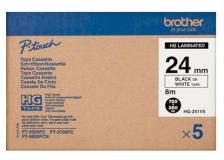 Nastro Brother HG251V5/HGE251V5 (HGE251V5) nero-bianco - D01578