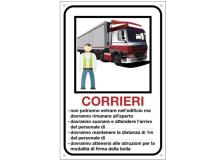 Cartello alluminio 30x20cm per Corrieri personalizzabile - D02431