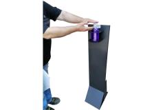 Colonna porta dispenser gel igienizzante in metallo ad alto spessore (2mm) nera - D03554