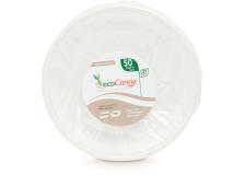 Eco piatti bio-compostabile linea classic - piatto piano 21 cm canna da zucchero - D07052