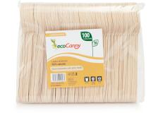 Eco cucchiai bio-compostabile posate in legno di betulla 16 cm - D07054