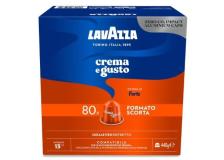 Capsule caffè Lavazza gusto Crema e Gusto Forte in alluminio compatibile Nespresso - 7021 - D08637