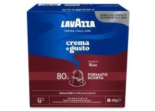 Capsule caffè Lavazza gusto Crema e Gusto Ricco in alluminio compatibile Nespresso - 7033 - D08638