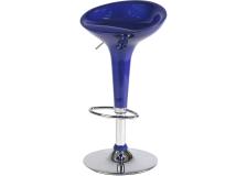 Sgabello in ABS blu ed acciaio - D08645