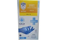 Guanti in NITRILE Taglia L confezione da 100pz colore Azzurro DR.PROTEC