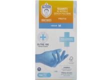 Guanti in NITRILE Taglia M confezione da 100pz colore Azzurro DR.PROTEC