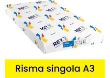 Carta A3 REY per fotocopie 80 gr in Risme da 500 fogli (Conf. 1)