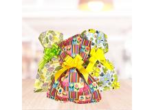 2 Sacchetti Regalo Di Carta Medi Con Manico, 28x20x10 Cm, Nero Con Bordo Oro, Con Nastri, Fazzoletti E Biglietti, Confezione Regalo Elegante