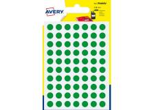 Etichette rotonde in bustina Avery - verde - diam. 8 mm - 70 - PSA08V (conf. 10 )