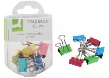 Molle double clip Q-Connect 19 mm colori assortiti Scatola da 6 pezzi - KF02035 - P00358