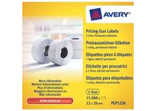 Rotolo 1500 etichette per prezzatrici permanenti AVERY 12 x 26mm - R00329