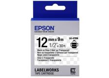 Nastro Epson LK-4TBN (C53S654012) nero su trasparente - U01012