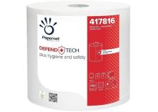 Bobina asciugatutto industriale Papernet Defend Tech - 2 veli 23,4x24,2 cm bianco pura cellulosa - 660 strappi - Y17486
