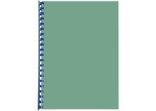 Scatola 100 dorsi spirale 10mm blu 21 anelli - Z00298