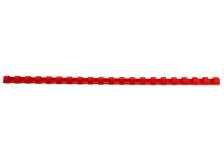 Scatola 100 dorsi spirale 12mm rosso 21 anelli - Z00302