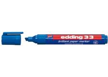 Marcatore edding 33 permanente punta scalpello blu - Z00373