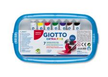 Box 7 tubetti tempera 12ml giotto tubo 4 assortito - Z00433