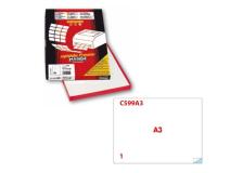 Etichetta adesiva c/599 bianca 100fg A3 420x297mm (1et/fg) markin - Z00809