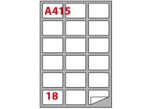 Etichetta adesiva a/415 bianca 100fg A4 63,5x46,6mm (18eti/fg) markin - Z00813