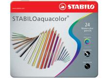 Astuccio metallo 24 pastelli stabilo aquacolor 1624 - Z01008