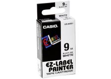 Nastro casio 9mm x 8mt nero su bianco - Z01260