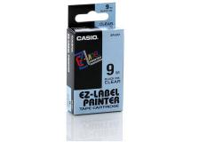 Nastro casio 9mm x 8mt nero su trasparente - Z01261