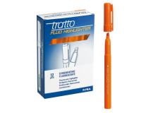 Scatola 12 evidenziatori highlighter arancio tratto fluo - Z01274