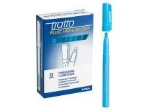 Scatola 12 evidenziatori highlighter azzurro tratto fluo - Z01275