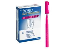 Scatola 12 evidenziatori highlighter rosa tratto fluo - Z01276