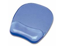 Mouse pad con poggiapolsi in gel trasparente blu - Z01600