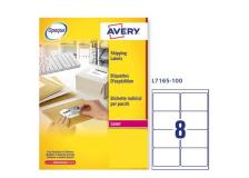 Etichetta adesiva l7165 bianca 100fg A4 99,1x67,7mm (8et/fg) avery - Z01721