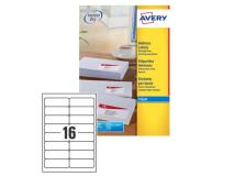 Etichetta adesiva j8162 bianca 25fg A4 99,1x33,9mm (16et/fg) inkjet avery - Z01730