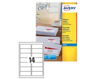 Etichetta adesiva j8163 bianca 25fg A4 99,1x38,1mm (14et/fg) inkjet avery - Z01731