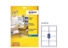 Etichetta adesiva j8165 bianca 25fg A4 99,1x67,7mm (8et/fg) inkjet avery - Z01732