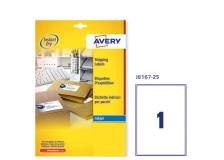 Etichetta adesiva j8167 bianca 25fg A4 199,6x289,1 (1et/fg) inkjet avery - Z01734