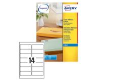 Poliestere adesivo j8563 trasparente 25fg A4 99,1x38,1 (14et/fg) inkjet avery - Z01743