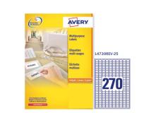 Etichetta adesiva l4730rev bianca rimovibili 25fg A4 17,8x10mm (270et/fg) avery - Z01748