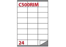 Etichetta adesiva c/500 bianca rimov. 100fg A4 70x36mm (24et/fg) markin - Z01797