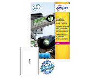 Poliestere adesivo l4775 bianco 20fg A4 210x297mm (1et/fg) laser avery - Z02161